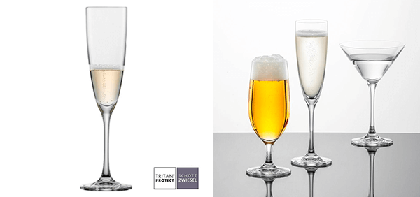 Conheça as taças e copos de cristal da Schott Zwiesel - Taças Cristal Titânio Champagne Classico 210ml